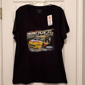 NWT Stewart Haas Racing Clint Bowyer WOMENS V-neck T-shirt - Soze 2XL